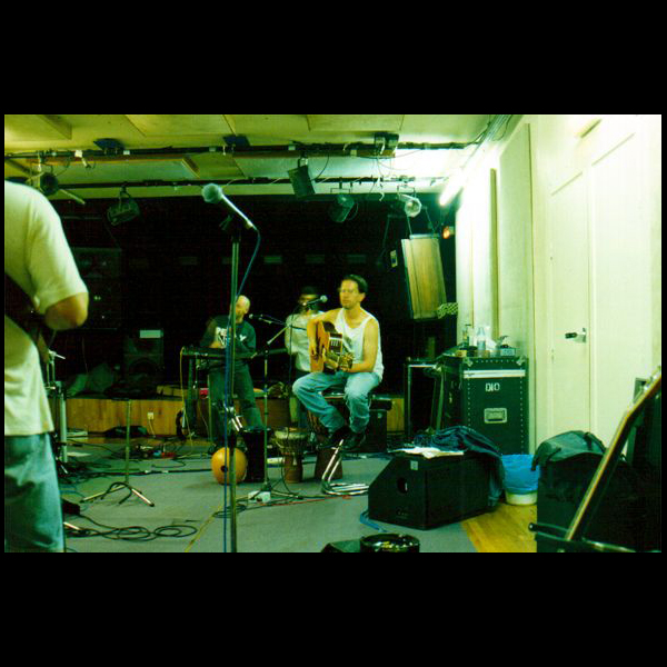 Rehearsing in the studio